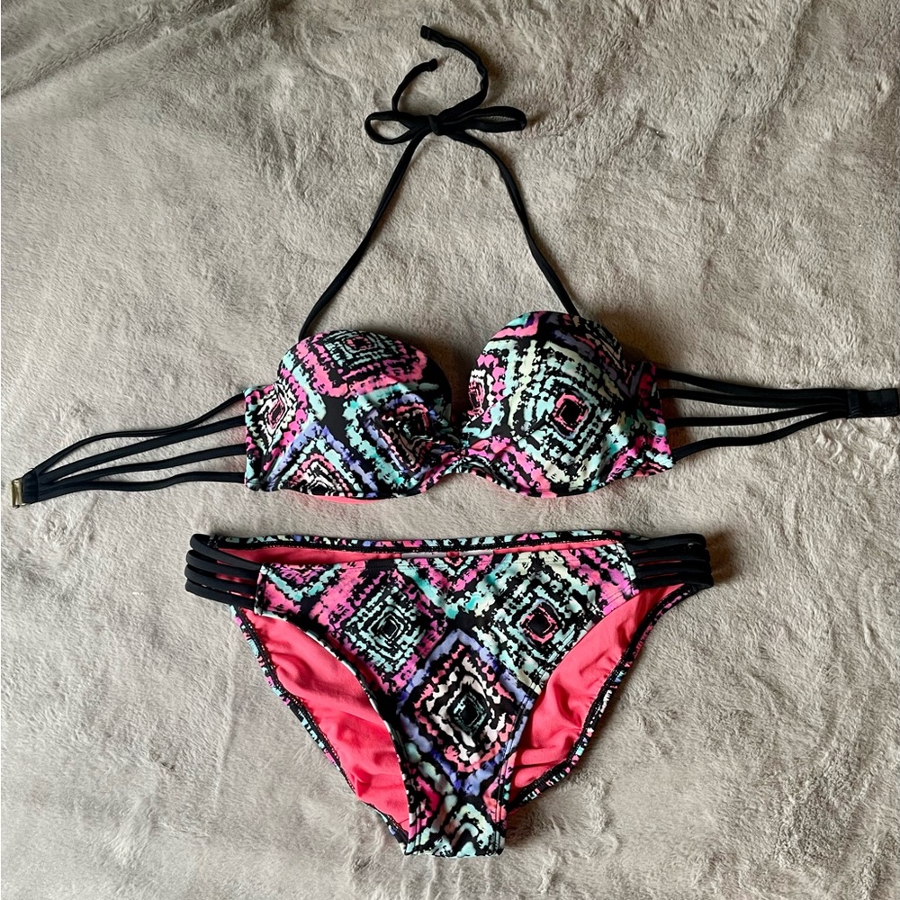 Multicolor Geometric Bikini Set